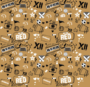 卡通风格宠物主题图案背景