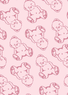 粉色小熊图案背景纹理