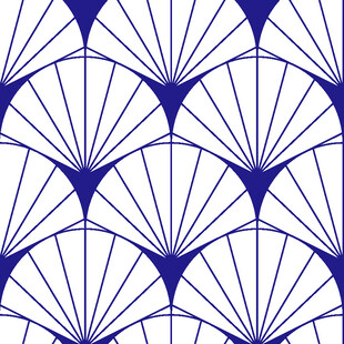 蓝白扇形几何图案纹理