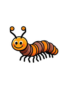可爱卡通毛毛虫形象