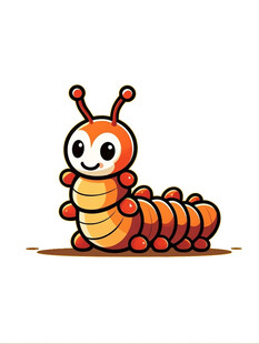 可爱卡通毛毛虫形象