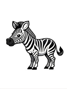 可爱斑马卡通形象