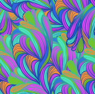 多彩抽象线条花纹图案