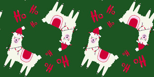 圣诞 羊驼 装饰 元素