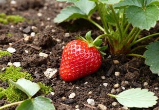 田间成熟的草莓