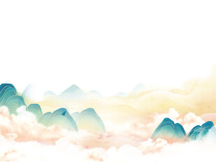 国潮山水背景