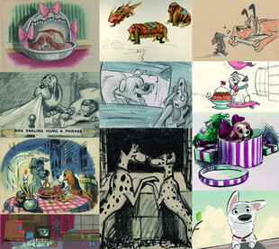 多彩 卡通 狗狗