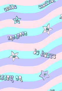 梦幻 星星 条纹 卡通