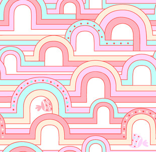 彩虹 拱形 图案 