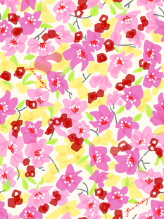 粉色 碎花 卡通
