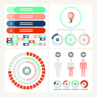 多彩数据图表与信息图形