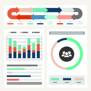 多彩商务数据可视化图表
