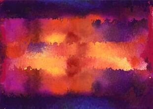 梦幻绚丽抽象水彩画