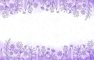 紫色花卉边框装饰图案