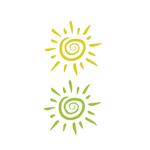 双色螺旋太阳图标图案