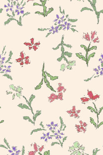 手绘花卉图案背景