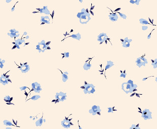 蓝白花卉图案背景