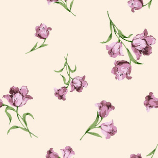 淡粉花卉无缝图案背景