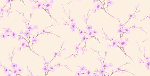 淡紫色花枝图案纹理