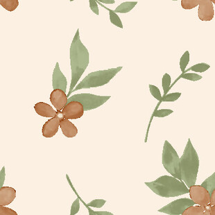 花卉绿叶简约图案背景