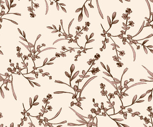 复古风植物花卉图案背景