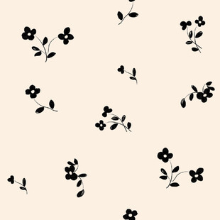 简约黑白花卉图案背景