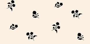 简约黑色花卉图案背景