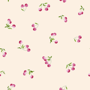 樱桃碎花图案背景