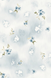 蓝白花卉图案布料纹理