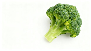 一颗新鲜的西兰花