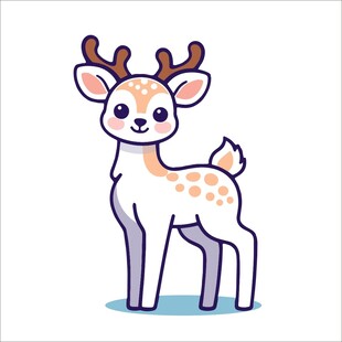 可爱小鹿卡通形象