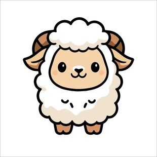可爱小羊卡通形象