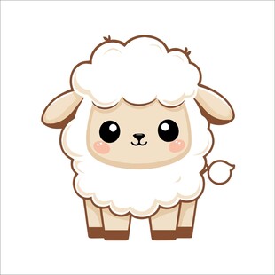 可爱卡通绵羊形象
