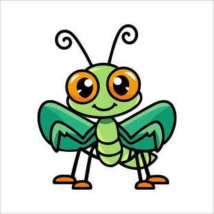 可爱卡通螳螂形象