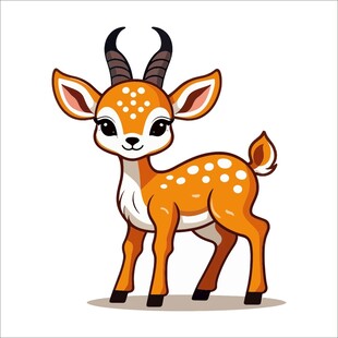 可爱小鹿卡通形象
