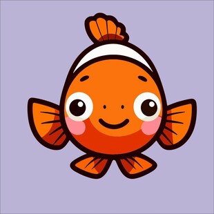 可爱小丑鱼卡通形象