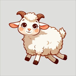 可爱小羊卡通形象