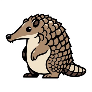 卡通穿山甲形象