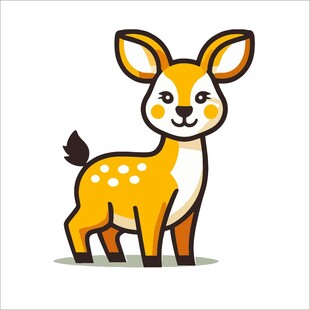 可爱小鹿卡通形象