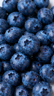 饱满蓝莓特写