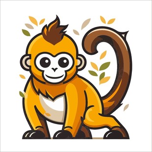 可爱卡通小猴形象