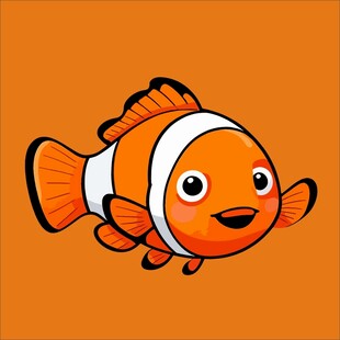 可爱小丑鱼卡通形象