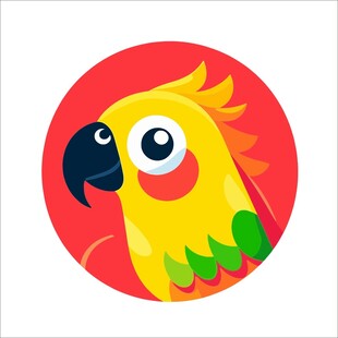 可爱鹦鹉卡通形象