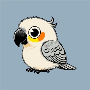 可爱卡通鹦鹉形象