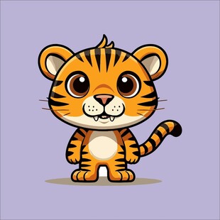 可爱卡通小老虎形象