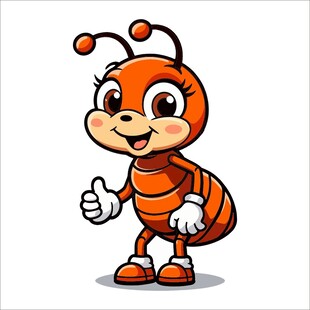 可爱卡通蚂蚁形象