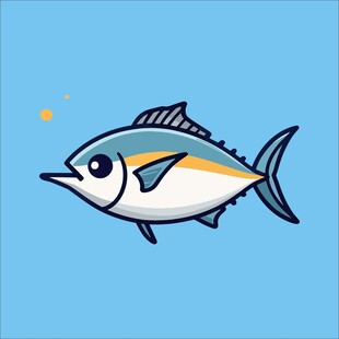 卡通金枪鱼插画