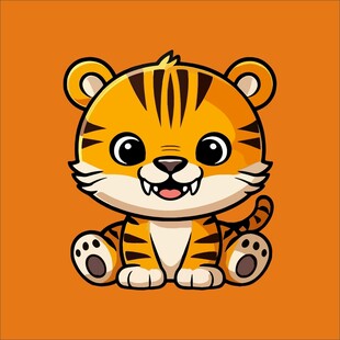 可爱小老虎卡通形象