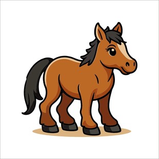 可爱卡通小马
