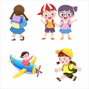 儿童欢乐日常活动场景